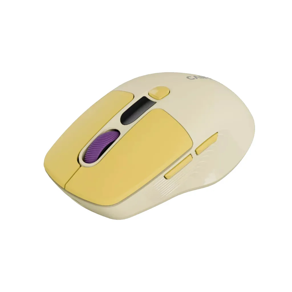 Мышь Canyon MW-26 LCD, бесшумная, двухрежимная, беспроводная, жёлтая