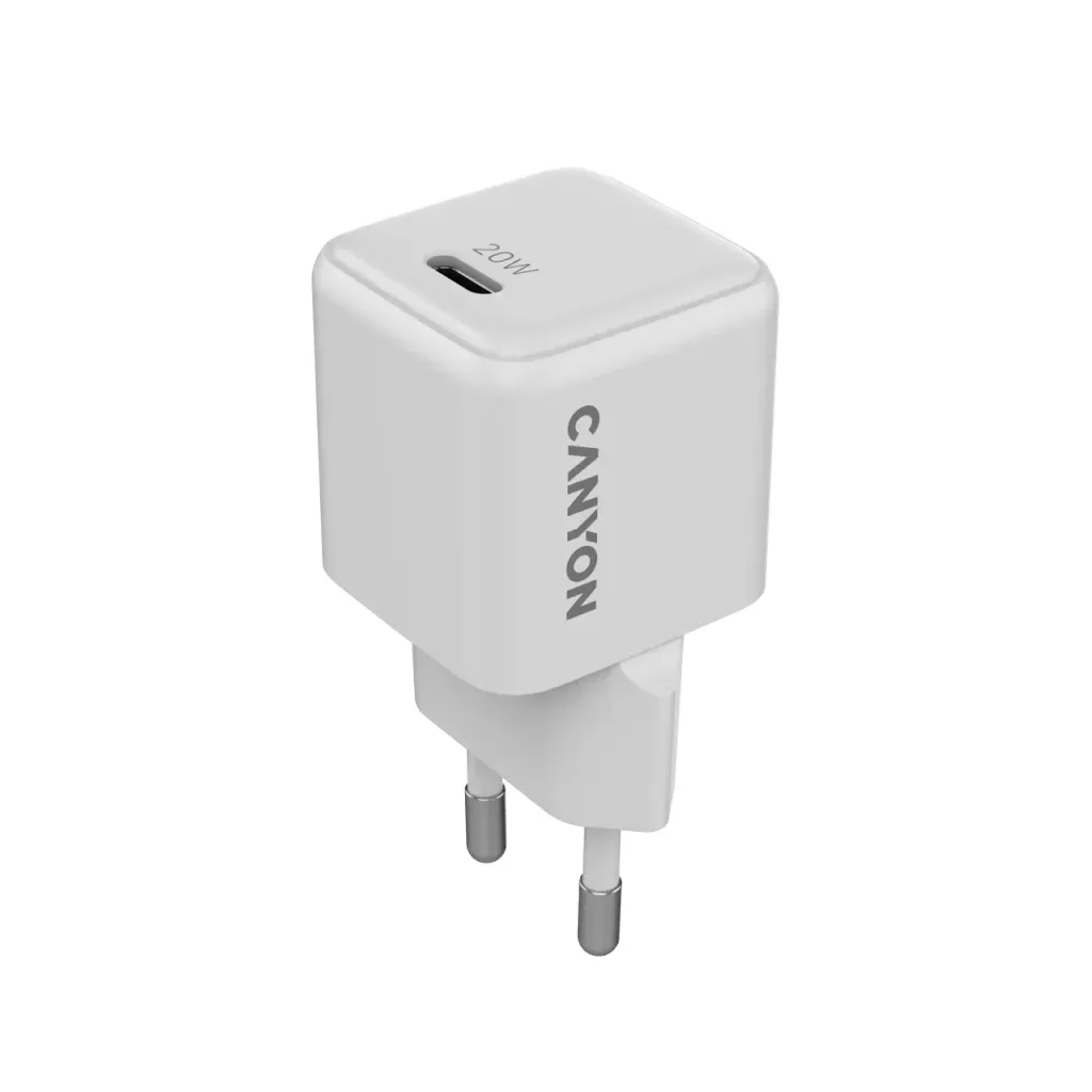 Адаптерная головка Canyon CU45CC GaN 45W 2xPD EU White