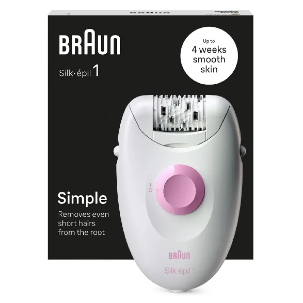 Эпилятор Braun Silk Epil 1 SE 1-000 Розовый