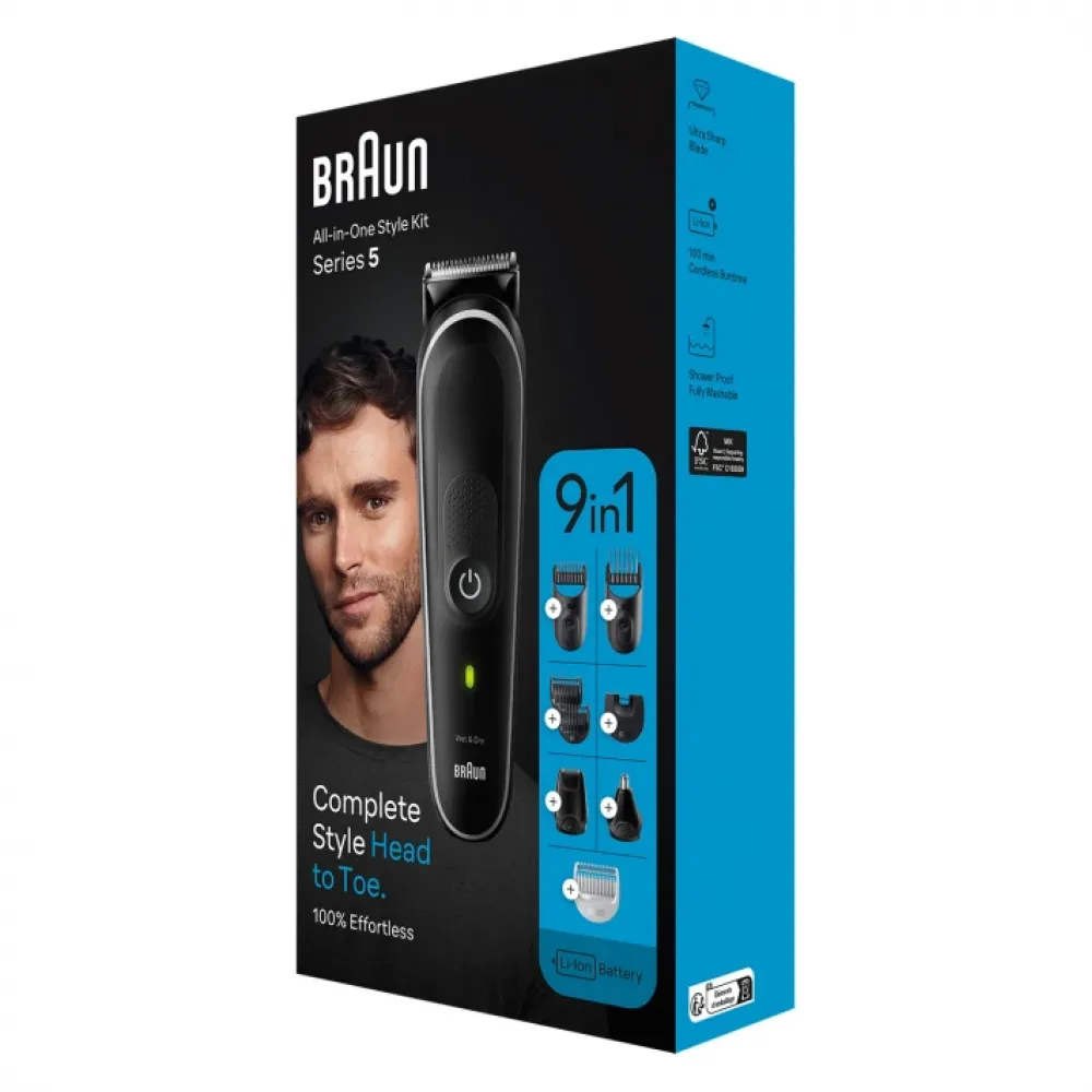 Триммер Braun MGK5420 Черный Серый