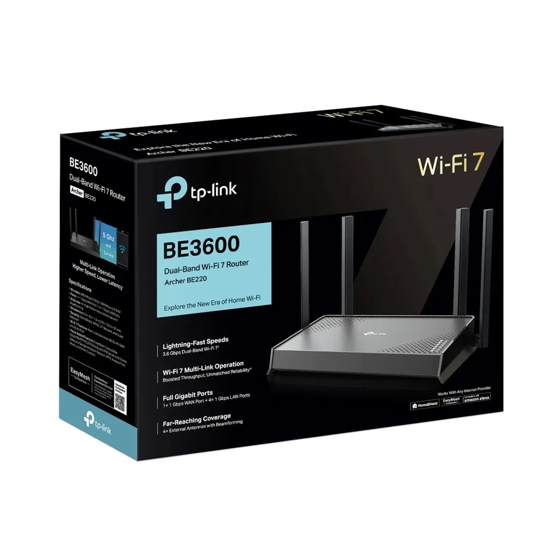 TP-Link - Archer BE220 (BE3600 Dual-Band Wi-Fi 7 Router)