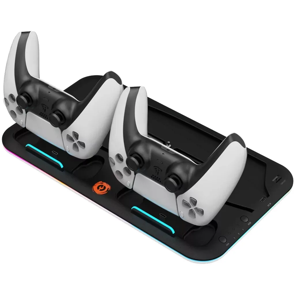 Охлаждающая подставка Canyon CS-51 RGB для PS5 Slim/DE Charge, черная