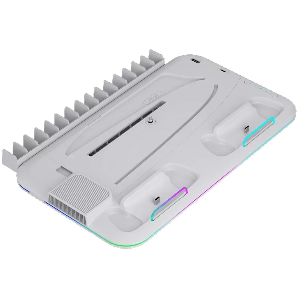 Охлаждающая подставка Canyon CS-51 RGB PS5 Slim/DE Charge White