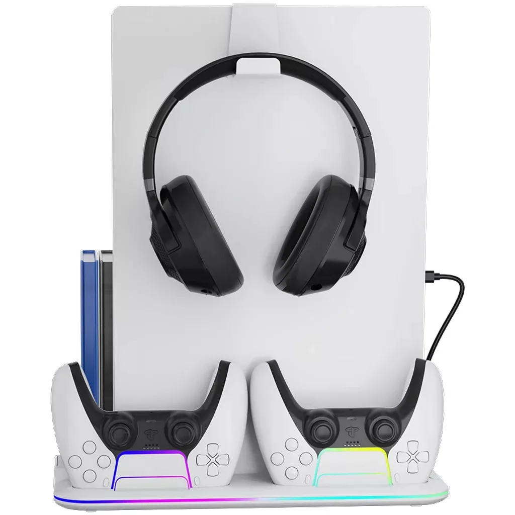 Охлаждающая подставка Canyon CS-51 RGB PS5 Slim/DE Charge White