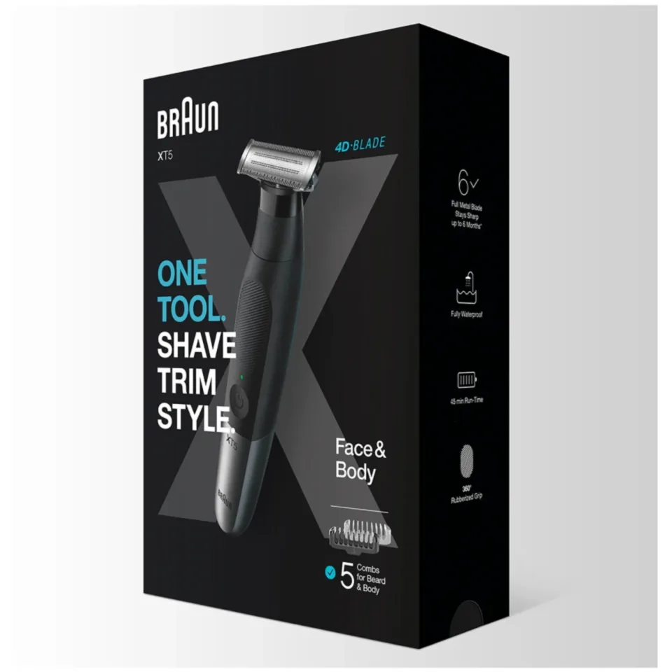 Trimmer Braun XT5100 Black Silver