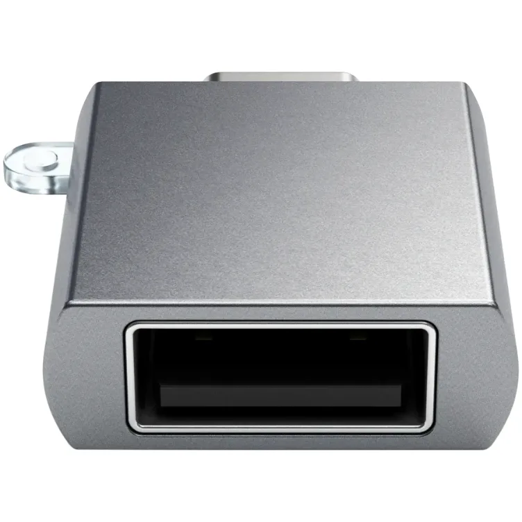 адаптер Satechi Aluminum Type-C — USB 3.0 Space Gray, цвет серый космос