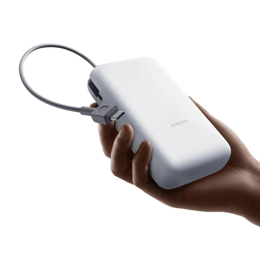 Внешний аккумулятор Xiaomi Power Bank 20000 (Integrated Cable) Light Gray (BHR9738GL)