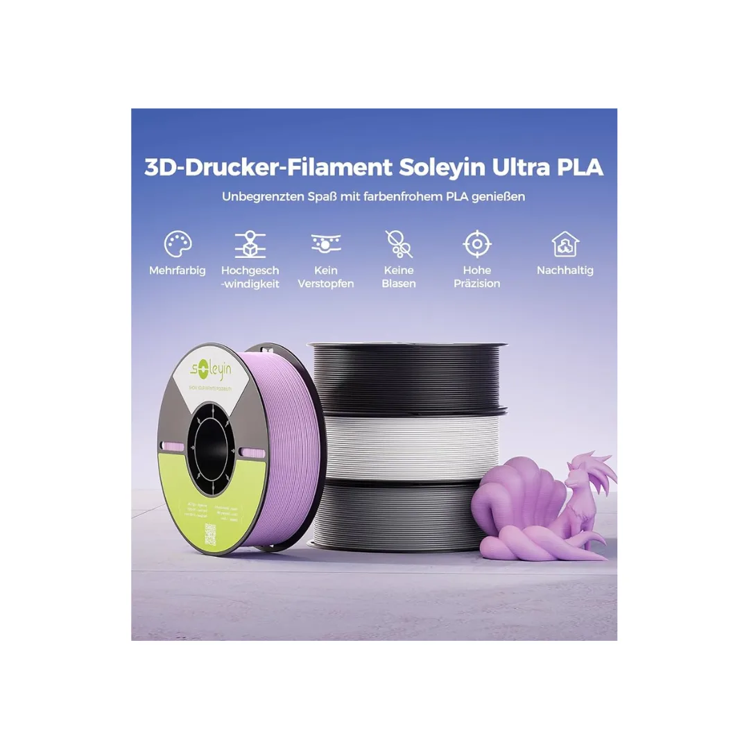 Soleyin Ultra PLA Миндально-фиолетовый 1.75 мм 1 кг