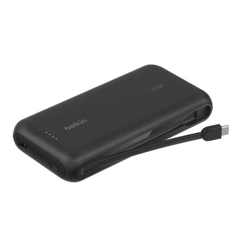 Power bank Belkin 20K PD30W Integrated USB-C Cable Black