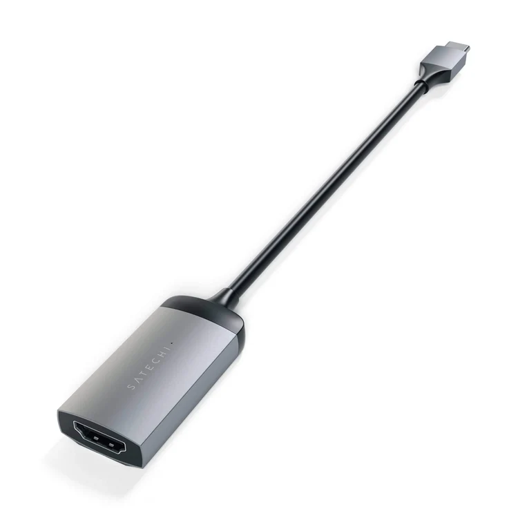 Адаптер Satechi Aluminum Type-C — HDMI 4K 60 Гц Space Gray, цвет серый космос
