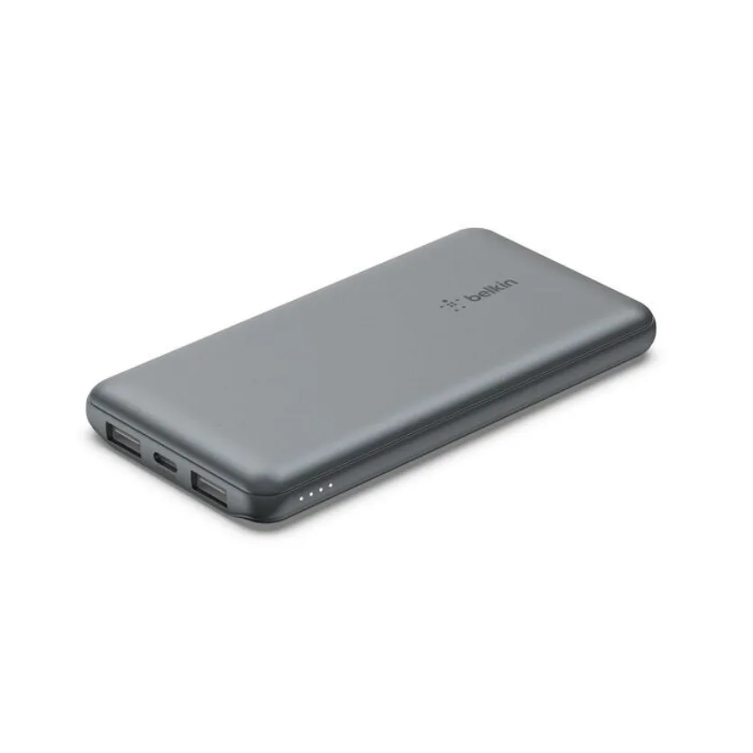 Внешний аккумулятор Belkin 10K с портами USB-A и USB-C, 15 Вт, серый космос
