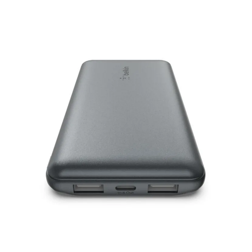 Внешний аккумулятор Belkin 10K с портами USB-A и USB-C, 15 Вт, серый космос