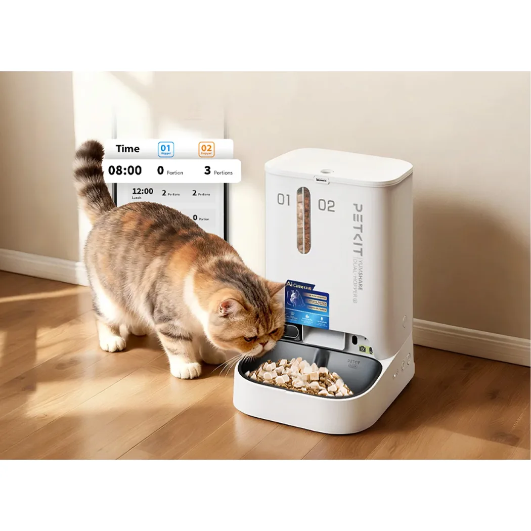 Умная автоматическая кормушка Petkit Yumshare Dual-Hopper with Camera Smart Pet Feeder 2 (P592)