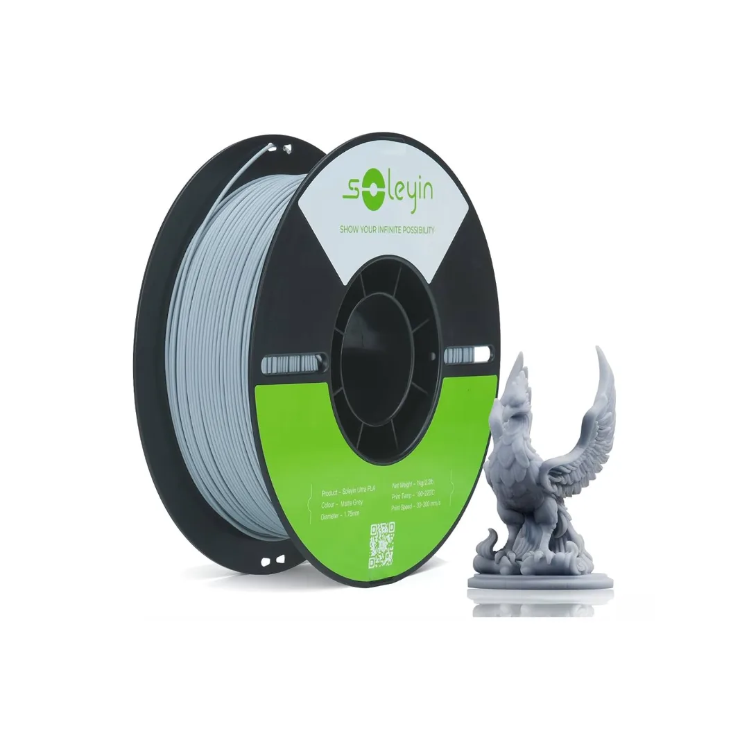 Soleyin Ultra PLA Матовый серый 1.75 мм 1 кг