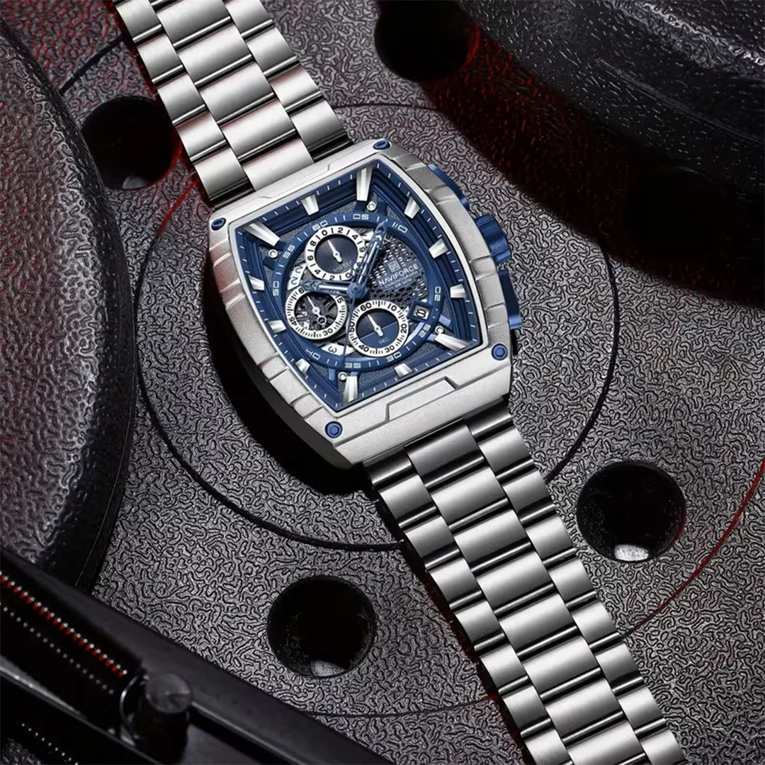 Мужские наручные часы Naviforce 8066 Silver Blue