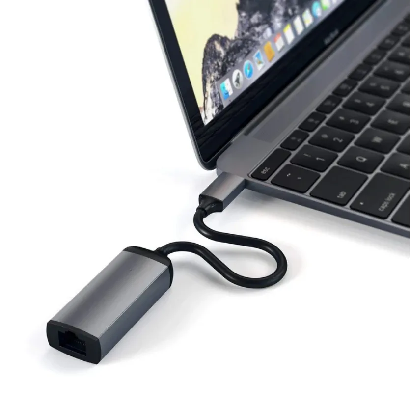HUB Satechi Aluminum Type-C to Gigabit Ethernet Adapter Space Gray