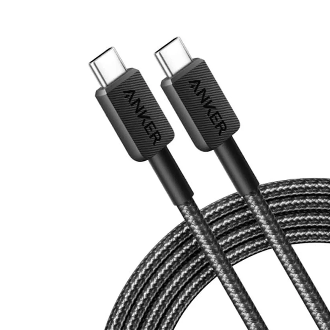 Кабель Anker 322 USB-C — USB-C, 0,9 м, чёрный (A81F5H11)