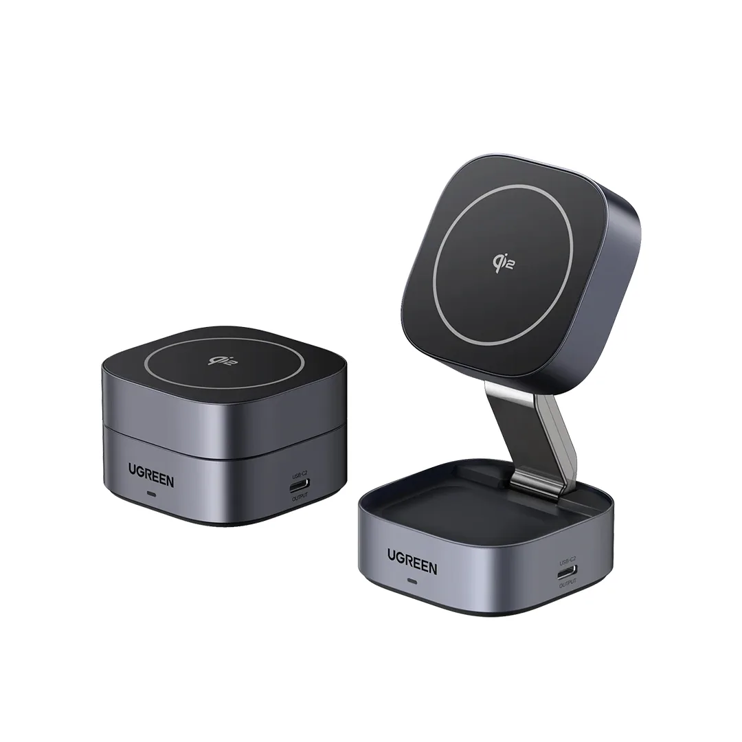 Simsiz şarj cihazı Charger UGREEN 2-in-1 Magnetic Wireless Charger W702 (35316)