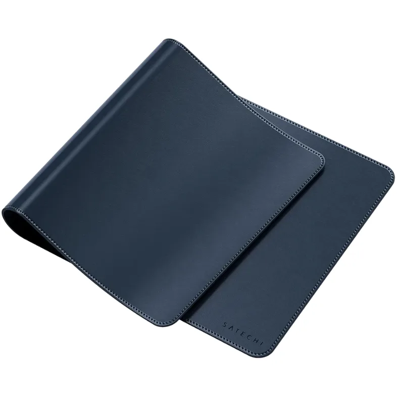 Коврик для мыши и клавиатуры Satechi Vegan-Leather Premium Desk Mat Blue, синий