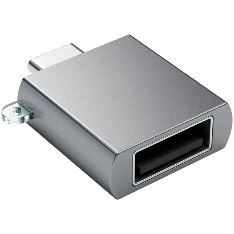 адаптер Satechi Aluminum Type-C — USB 3.0 Space Gray, цвет серый космос
