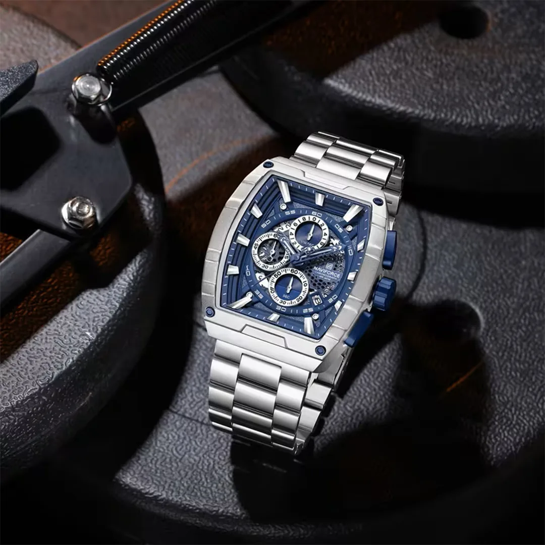 Мужские наручные часы Naviforce 8066 Silver Blue