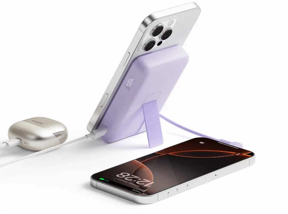 Power bank Xiaomi Magnetic 10000 with Built-In Stand Purple (BHR08PAGL)