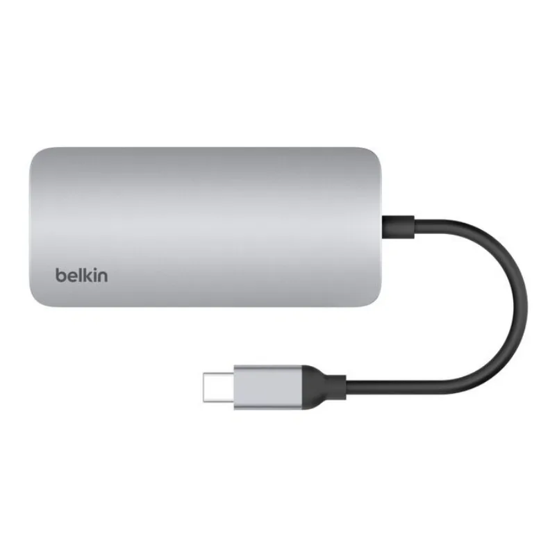 Многопортовый USB-C-хаб Belkin 5-в-1, 100 Вт, серый космос