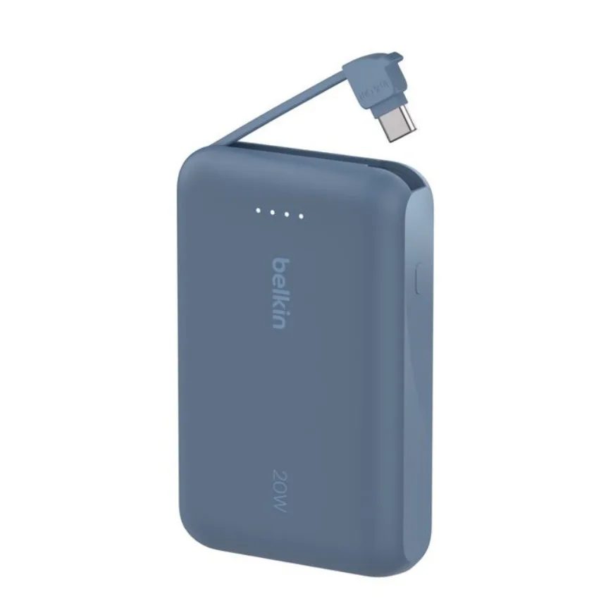 Power bank Belkin 10K PD20W Integrated USB-C Cable Blue