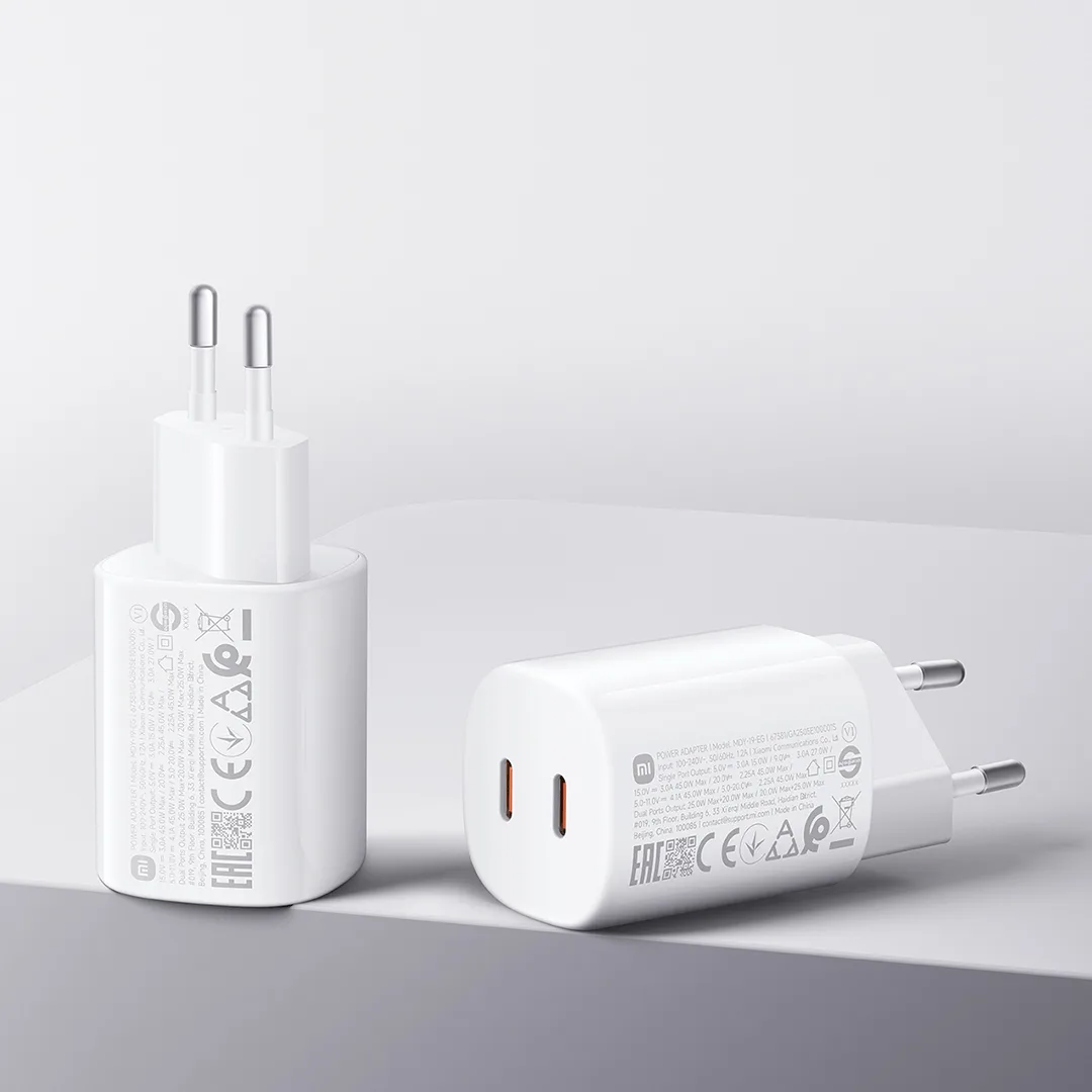 Сетевое зарядное устройство Xiaomi 45W Nano Turbo Charging Power Adapter (2-Port) EU