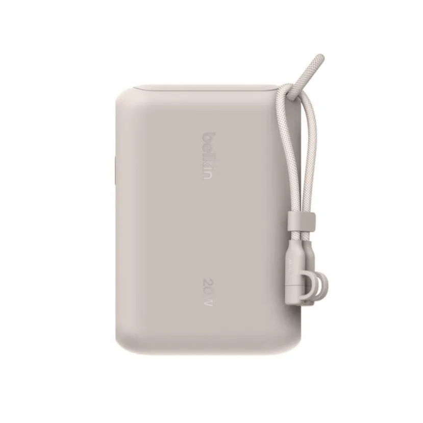 Внешний аккумулятор Belkin 10K PD 20W с дисплеем, песочный